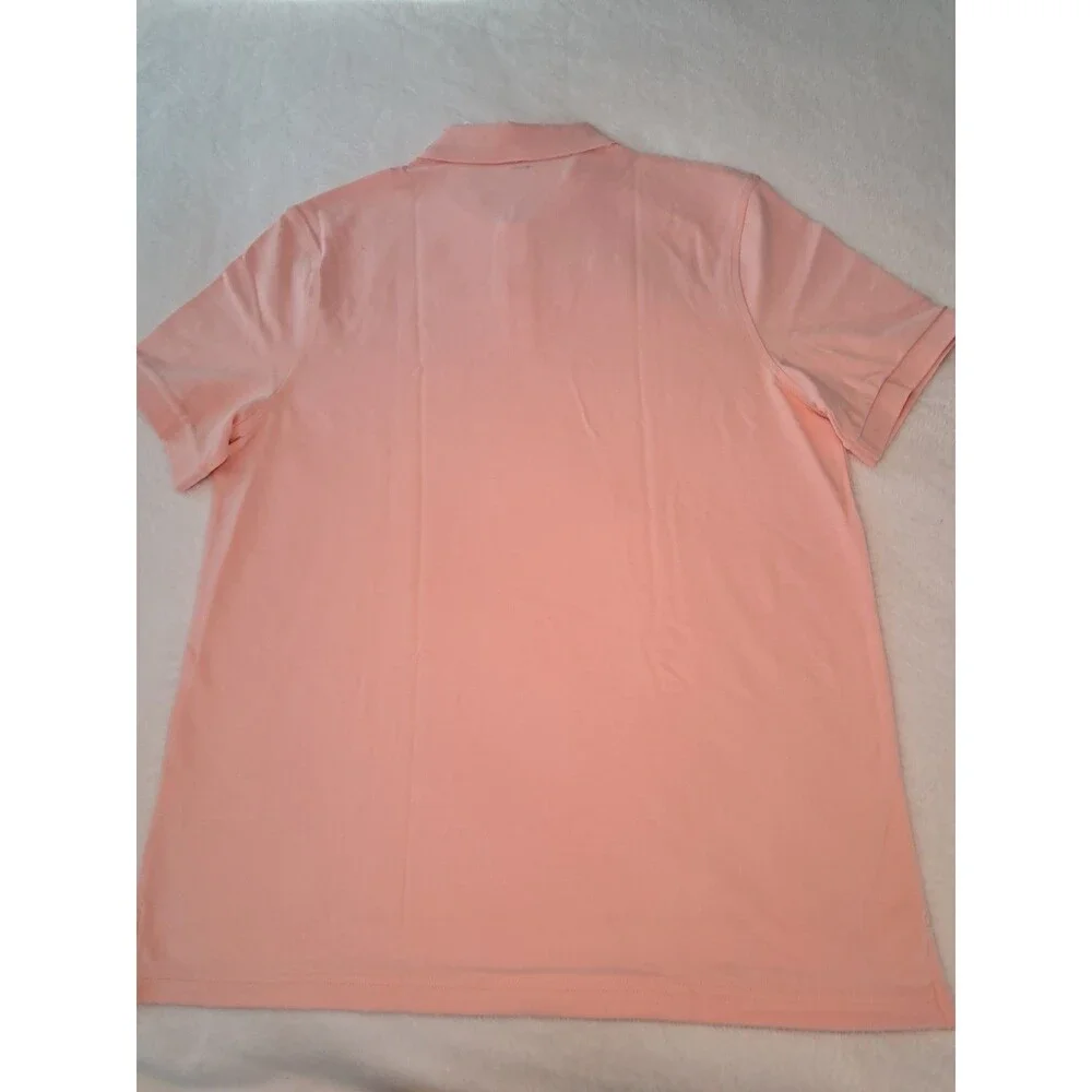 J.Crew Factory Flex Pique Polo Shirt Pink Short Sleeve CF936 PLS READ Size L NWT